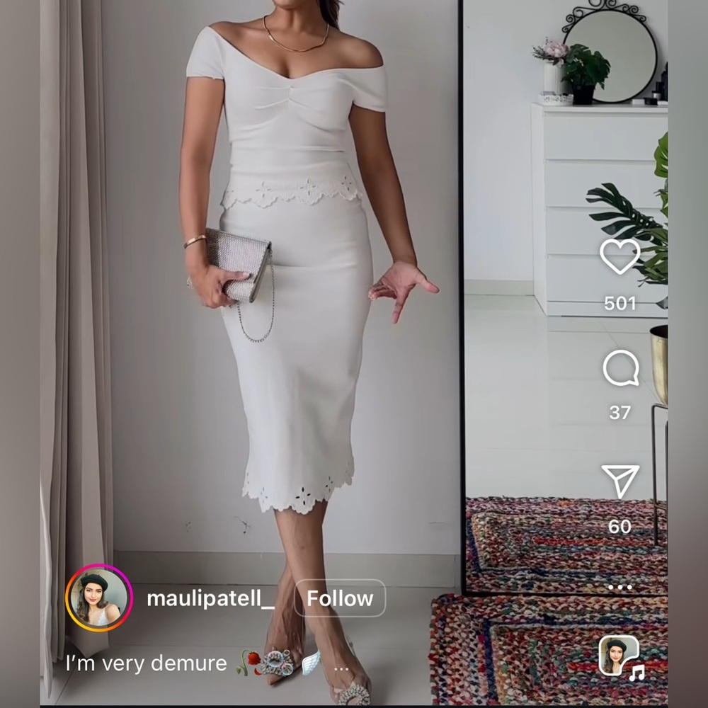 Zara Off-White Women's Skirt Set - Picture 3 of 12
